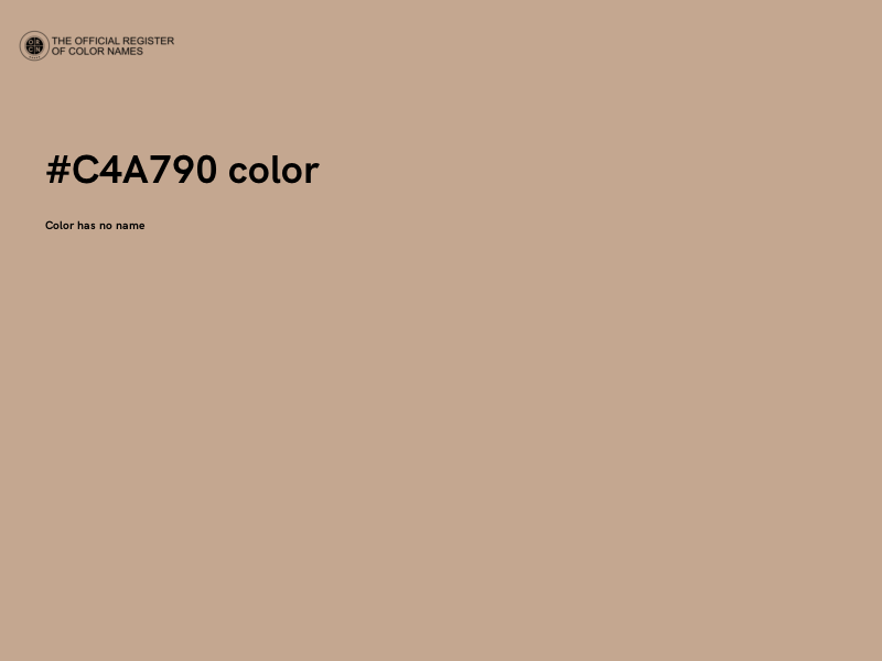 #C4A790 color image