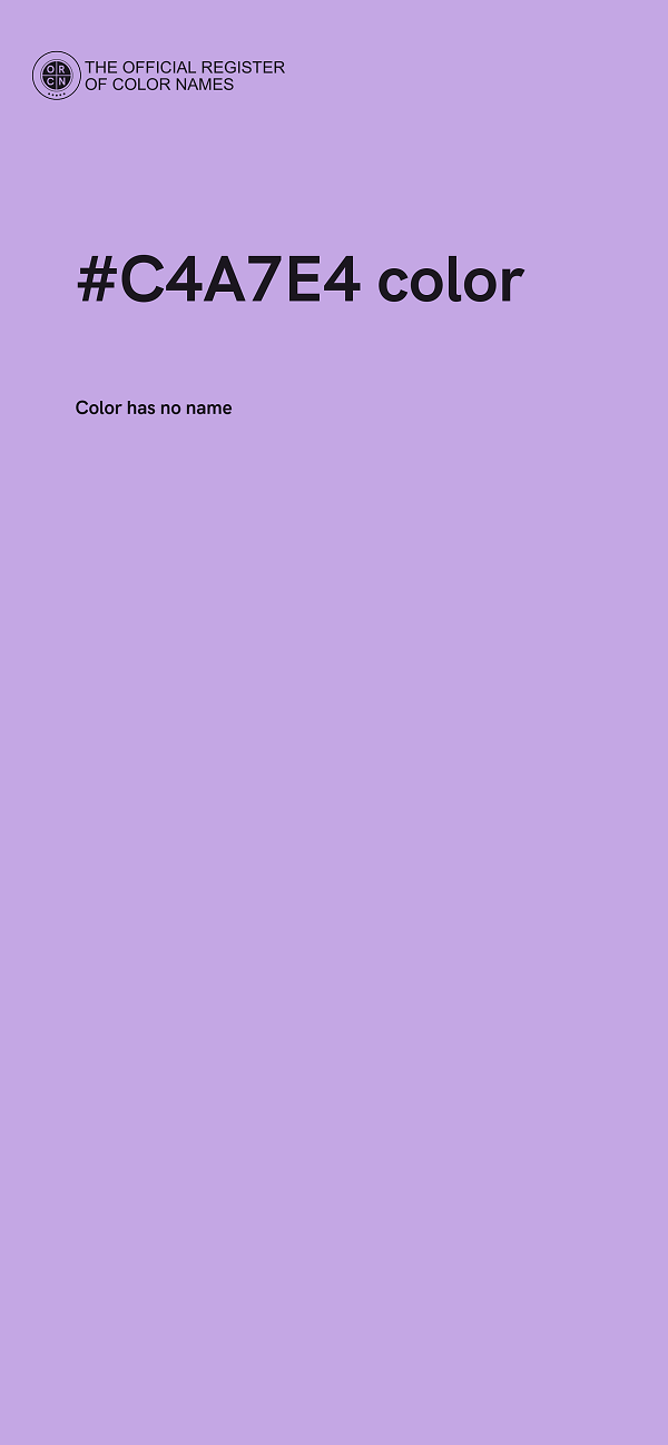 #C4A7E4 color image