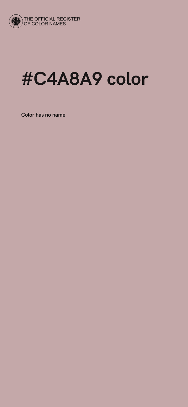 #C4A8A9 color image