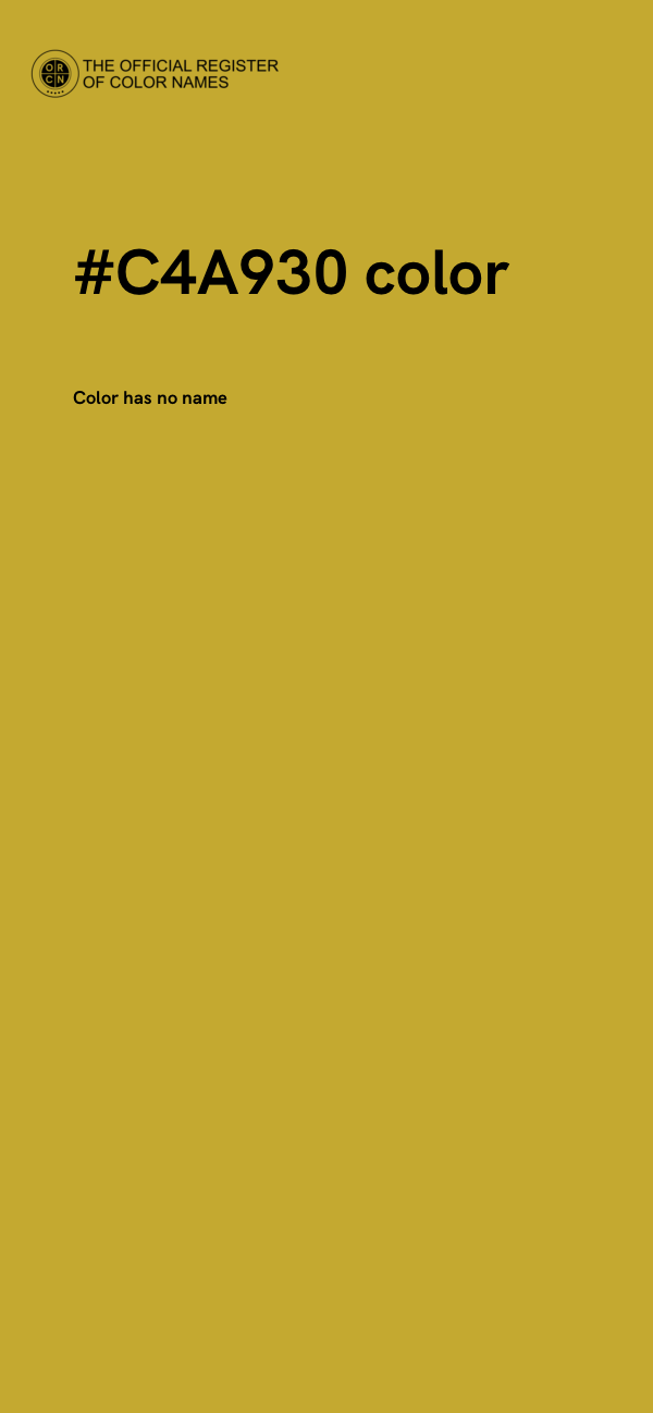 #C4A930 color image