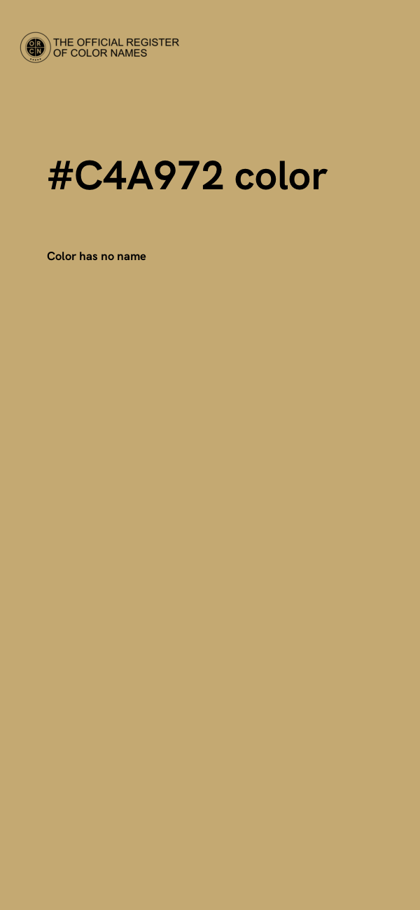 #C4A972 color image