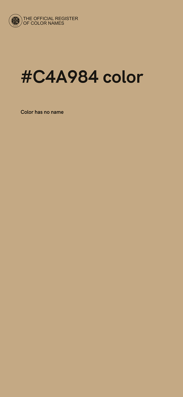 #C4A984 color image