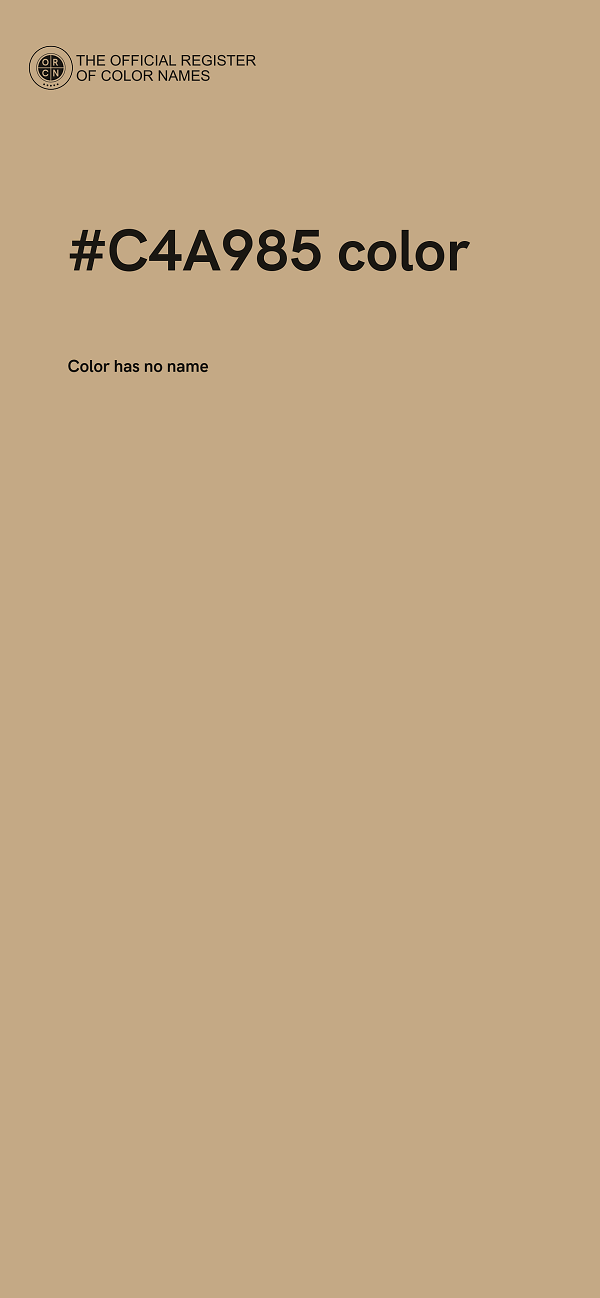 #C4A985 color image