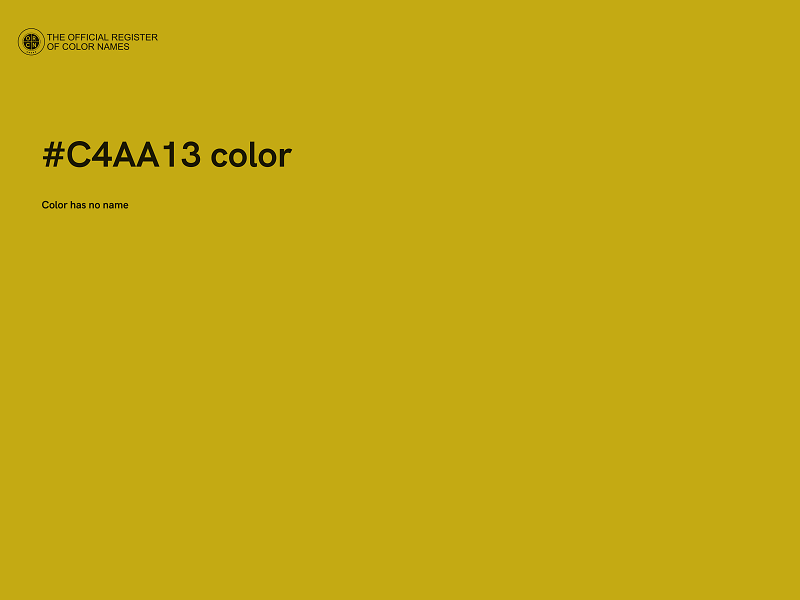 #C4AA13 color image