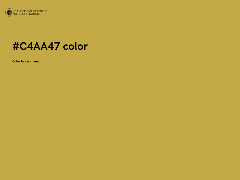 #C4AA47 color image