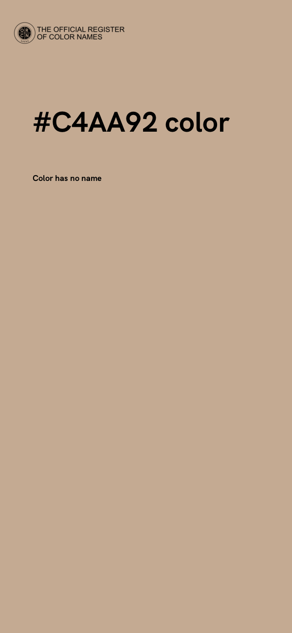 #C4AA92 color image