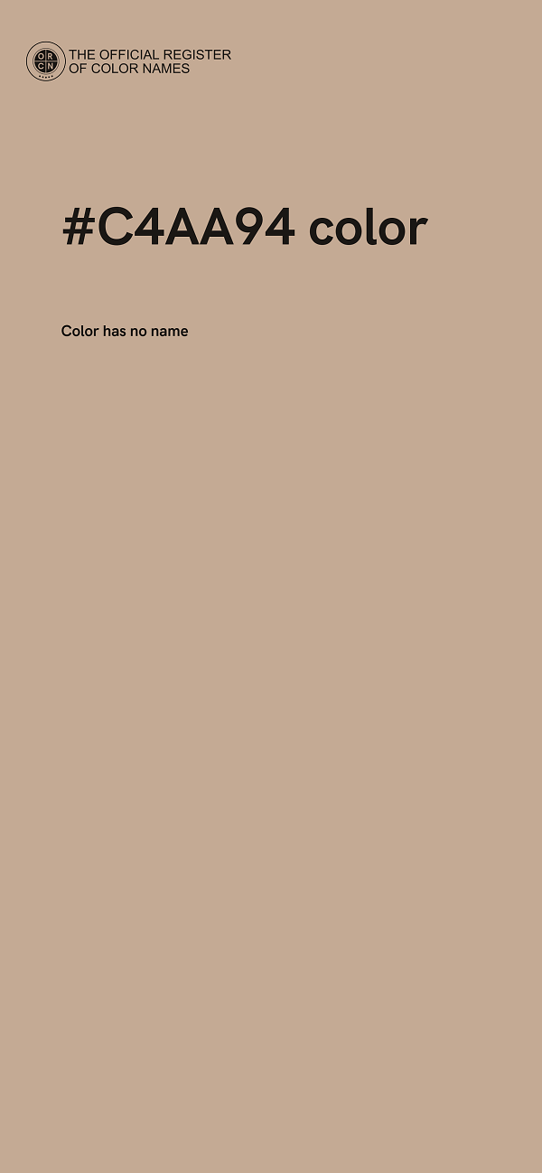 #C4AA94 color image