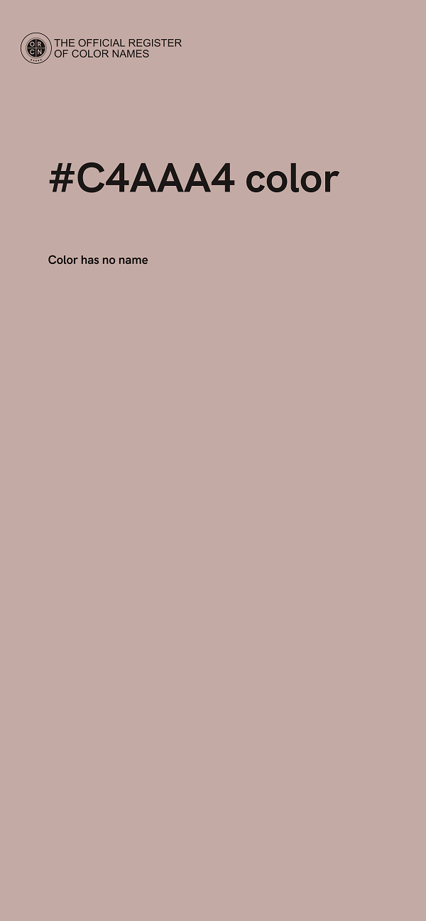 #C4AAA4 color image