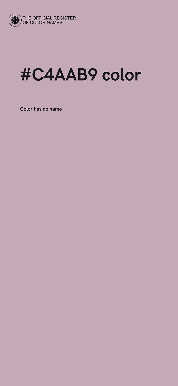 #C4AAB9 color image