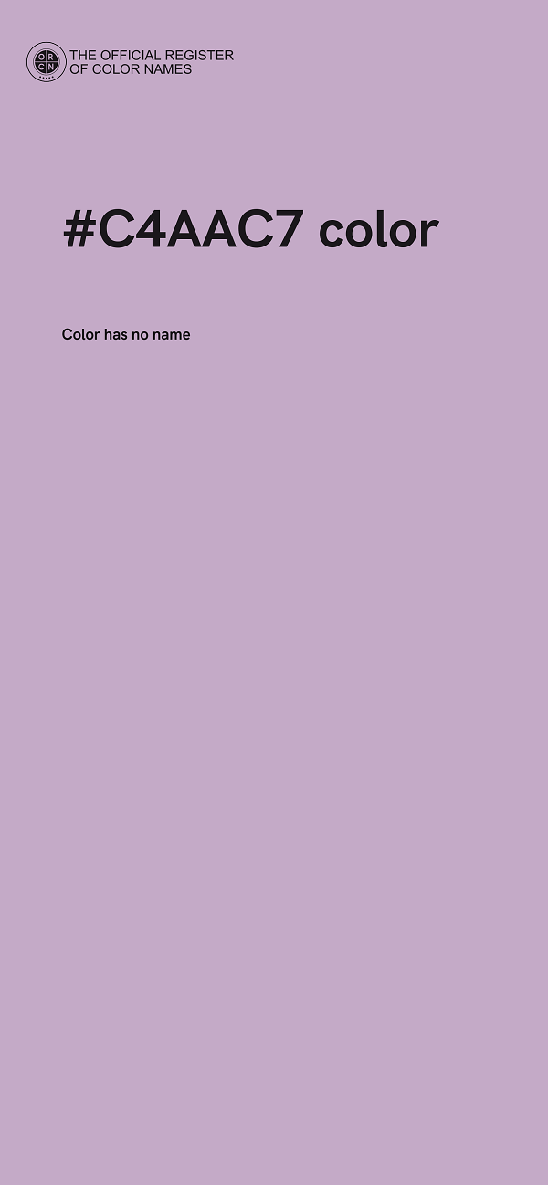 #C4AAC7 color image