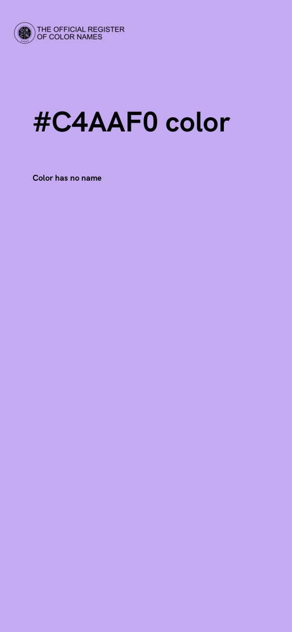 #C4AAF0 color image