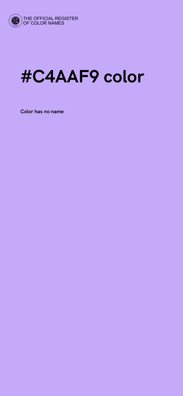 #C4AAF9 color image