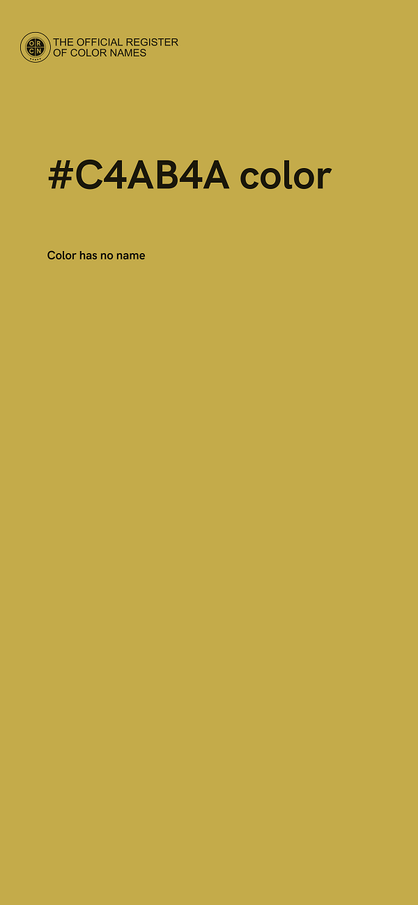 #C4AB4A color image