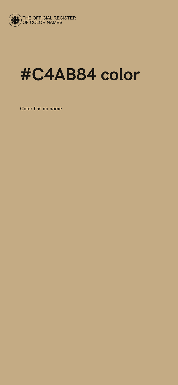 #C4AB84 color image