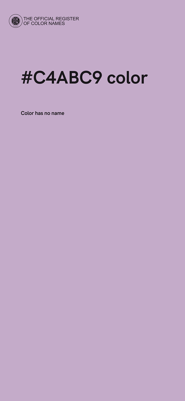 #C4ABC9 color image