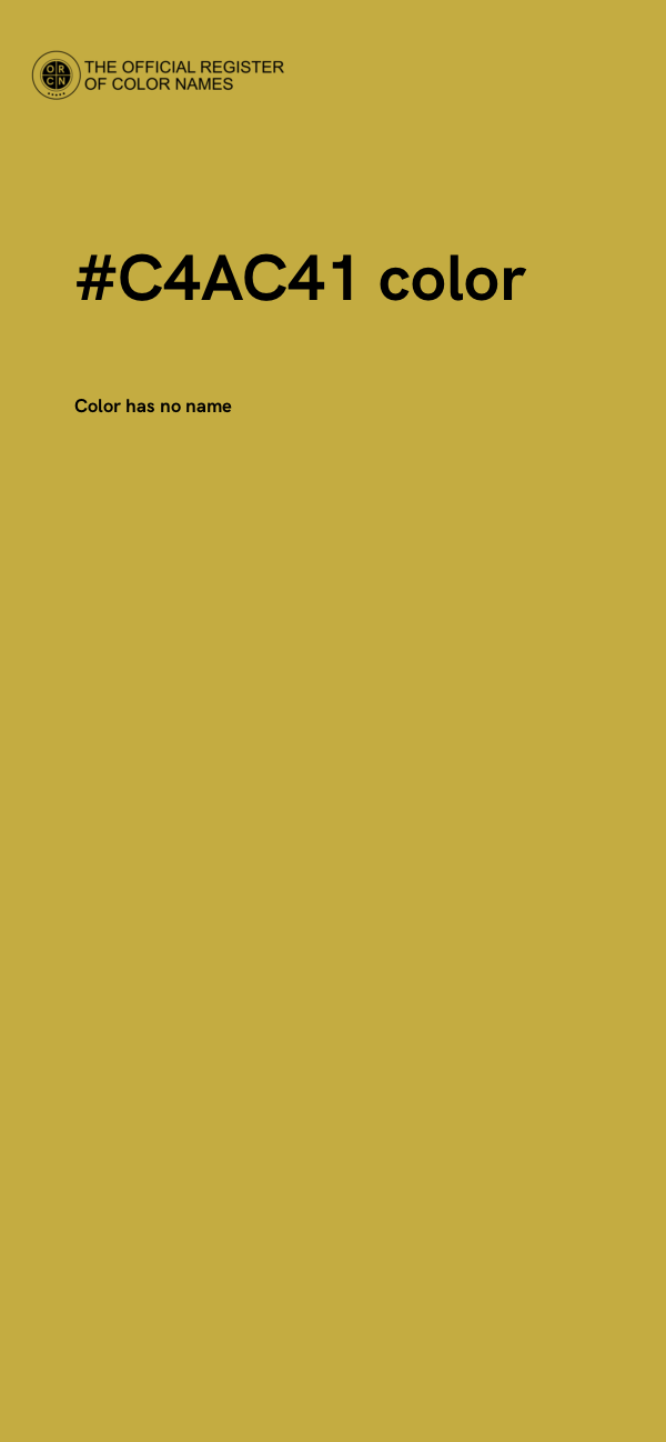 #C4AC41 color image