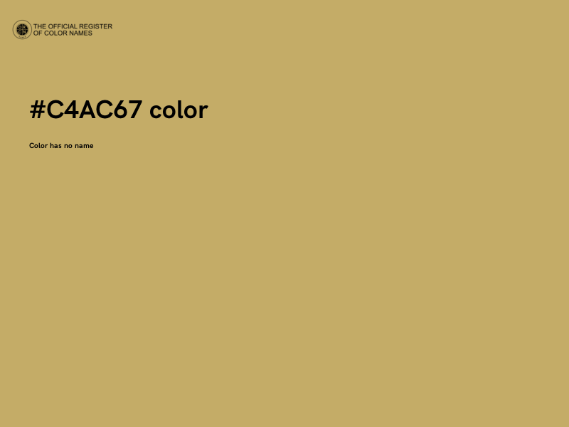 #C4AC67 color image