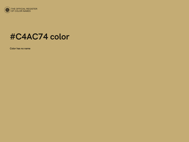 #C4AC74 color image