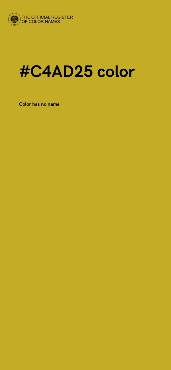 #C4AD25 color image