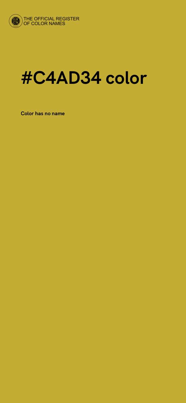 #C4AD34 color image