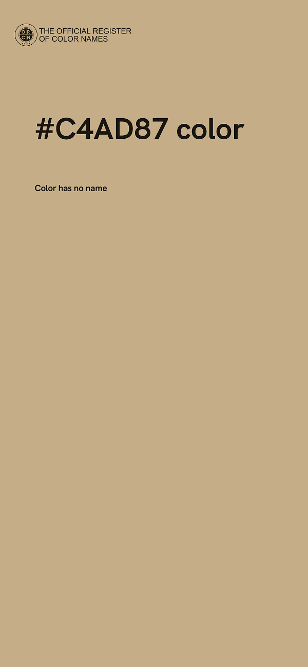 #C4AD87 color image