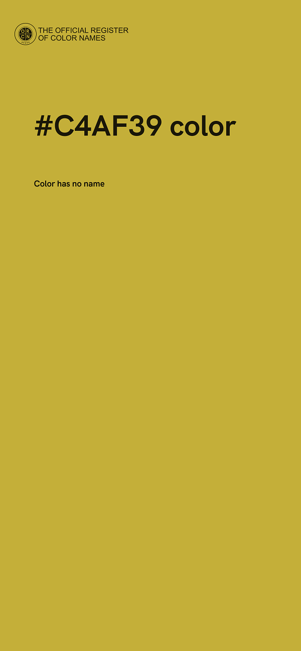 #C4AF39 color image