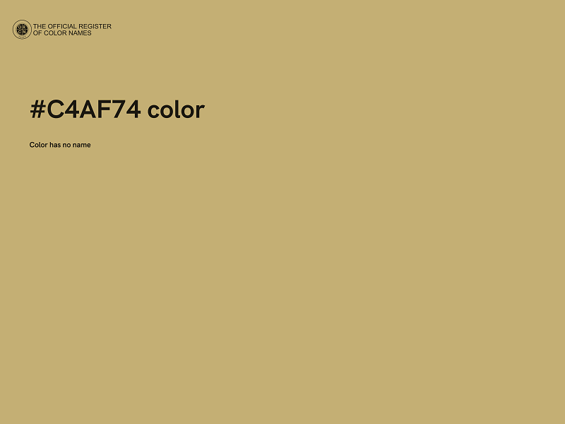 #C4AF74 color image