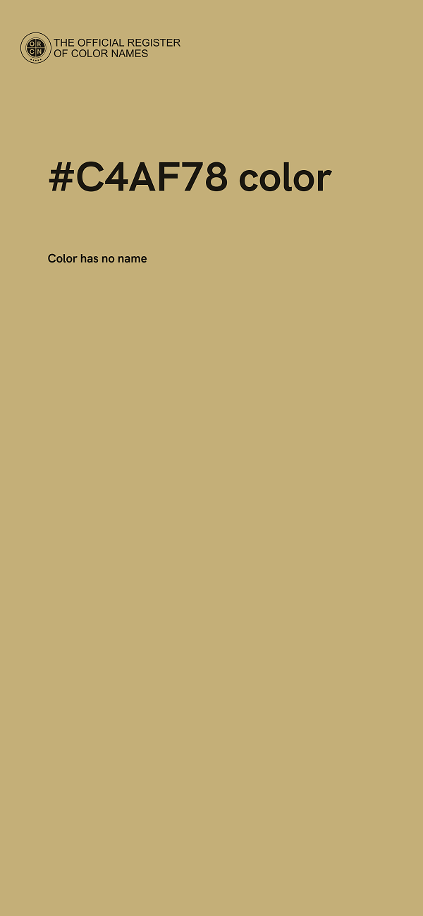 #C4AF78 color image