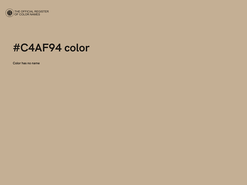 #C4AF94 color image