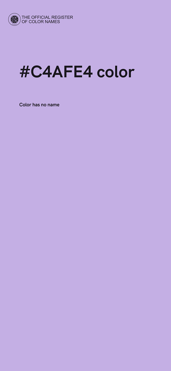 #C4AFE4 color image