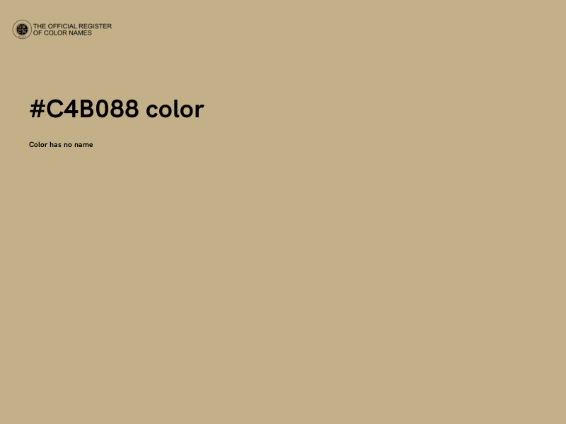 #C4B088 color image