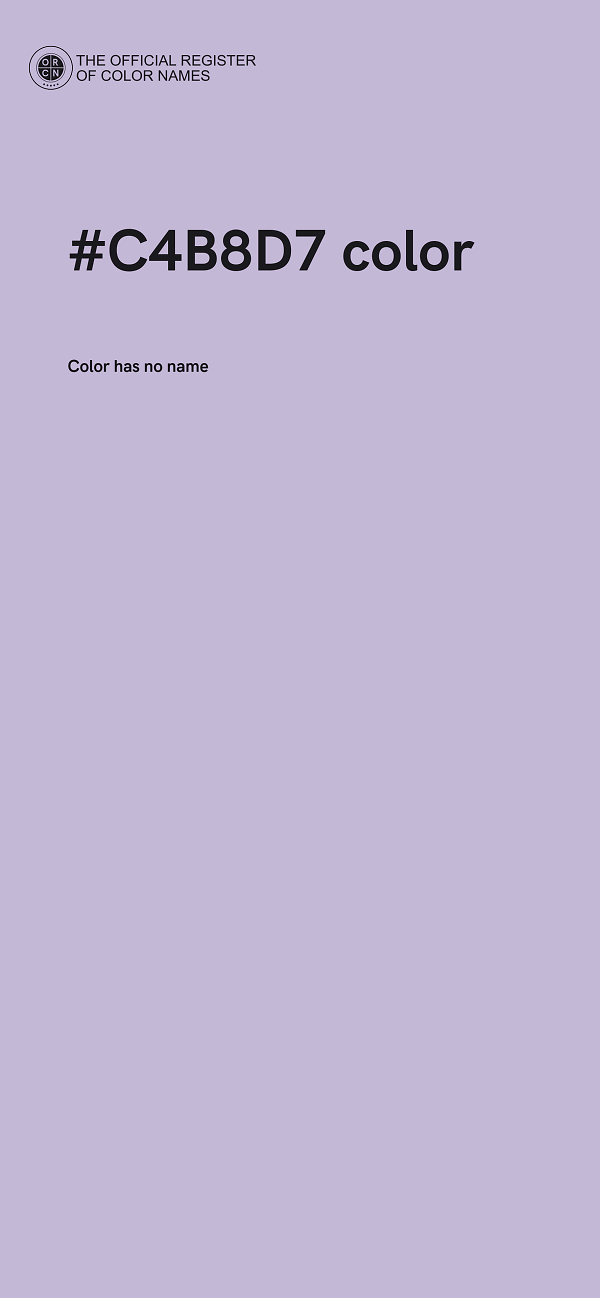 #C4B8D7 color image