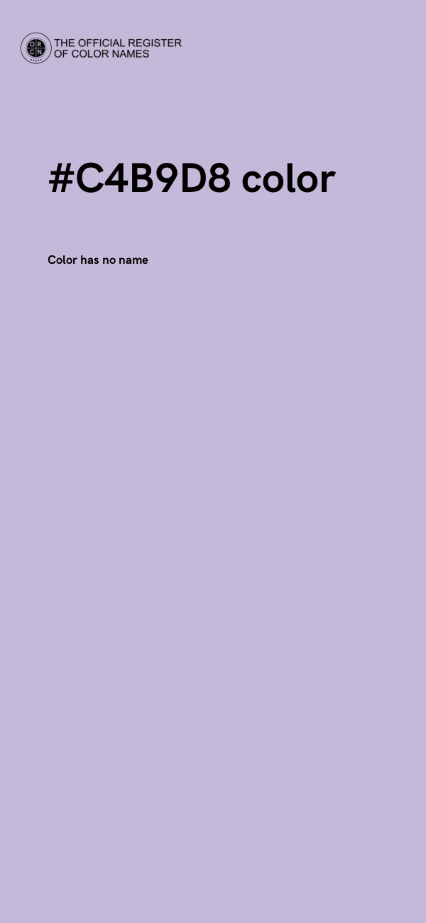 #C4B9D8 color image