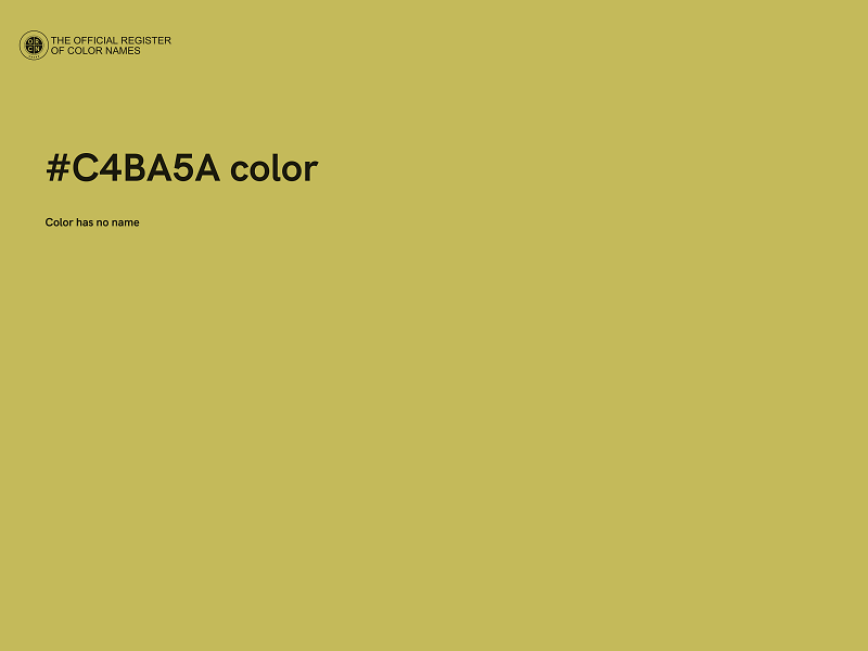 #C4BA5A color image