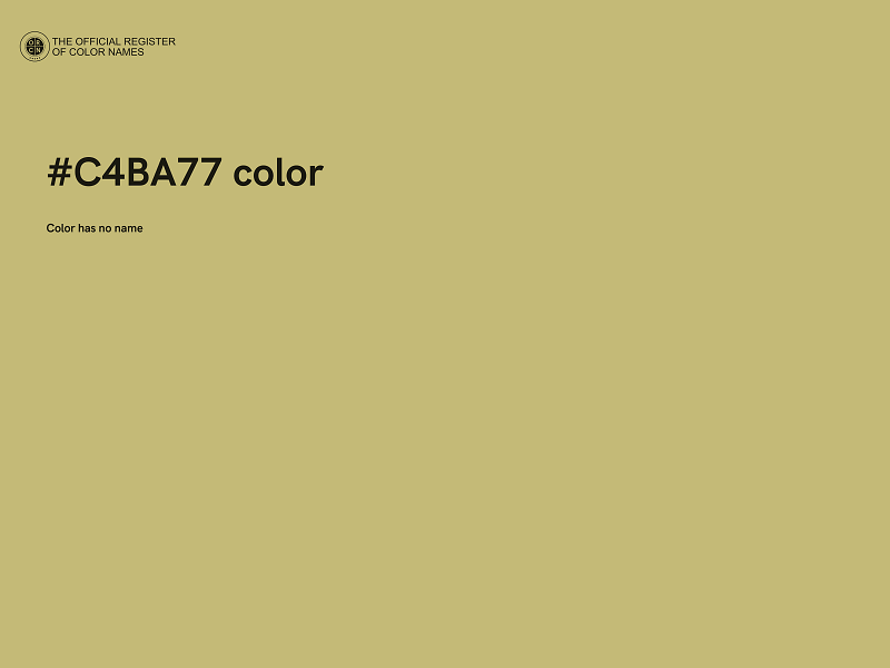 #C4BA77 color image