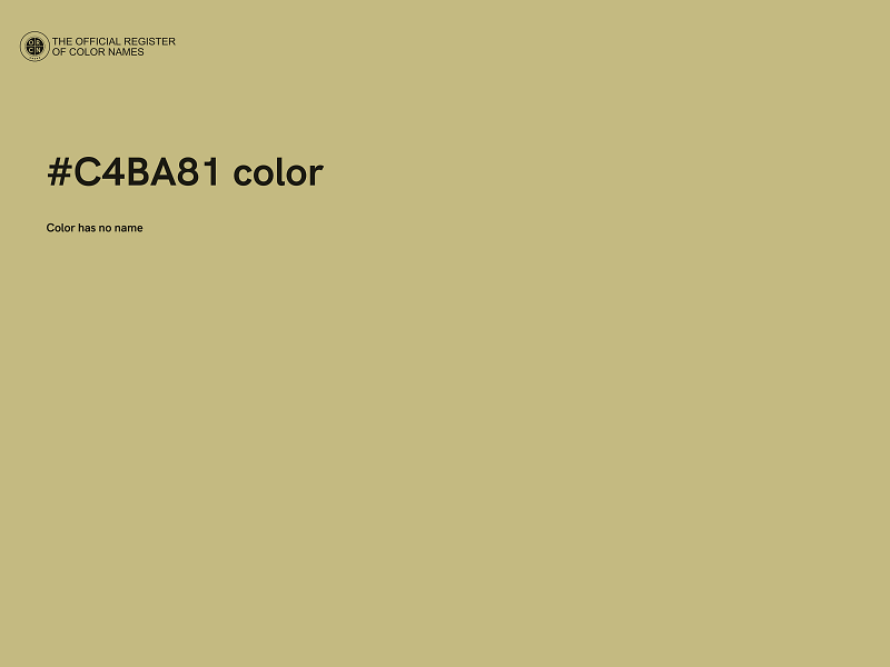 #C4BA81 color image