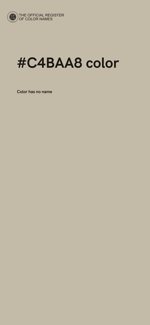 #C4BAA8 color image