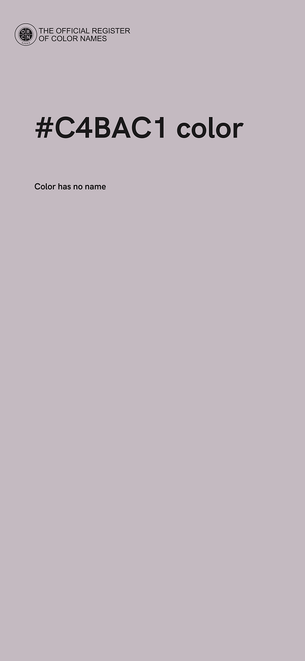 #C4BAC1 color image