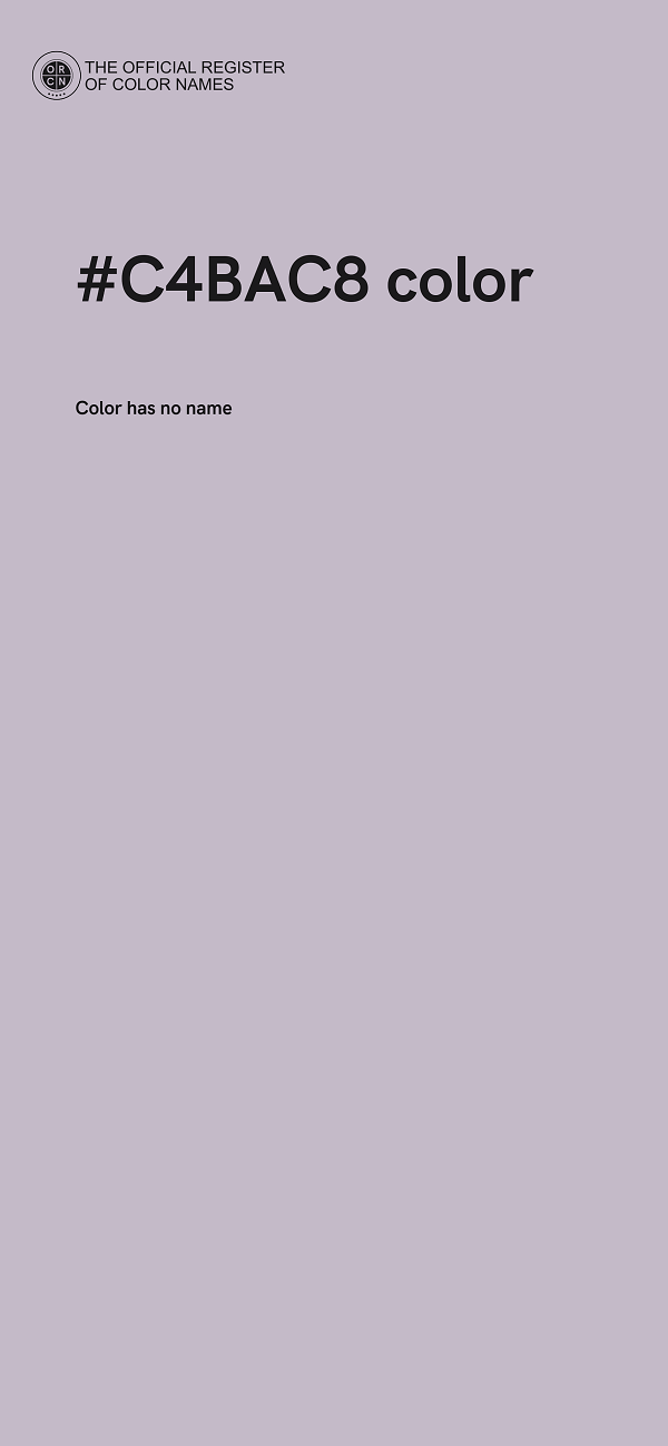 #C4BAC8 color image
