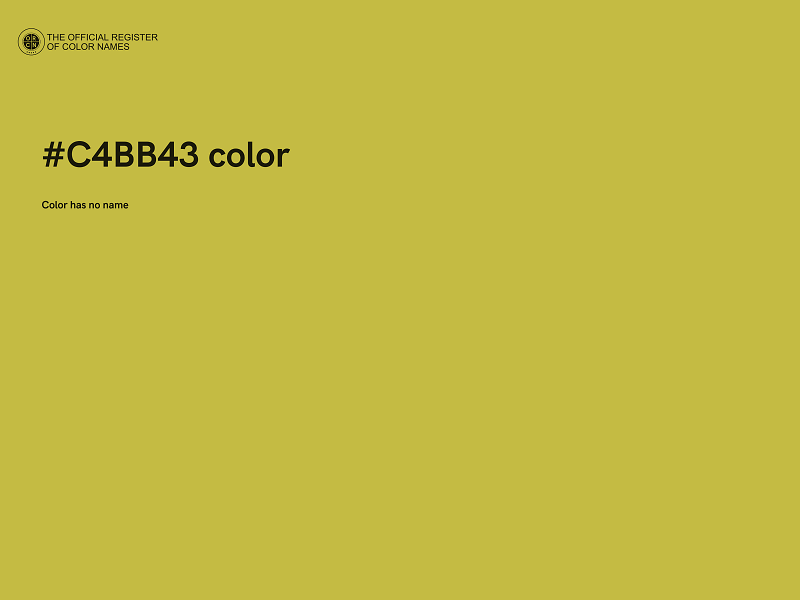 #C4BB43 color image