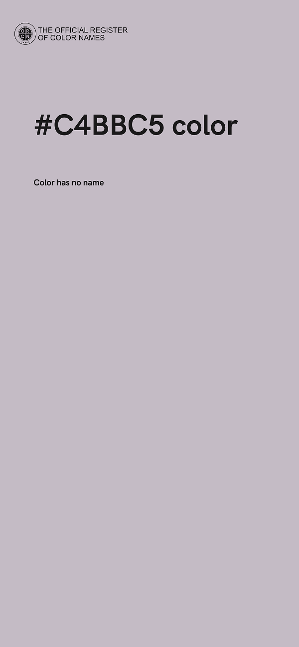 #C4BBC5 color image
