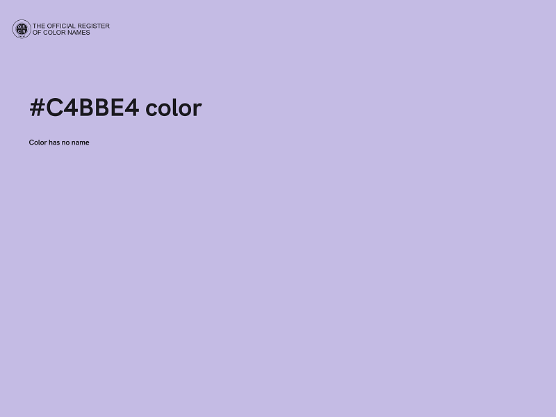 #C4BBE4 color image