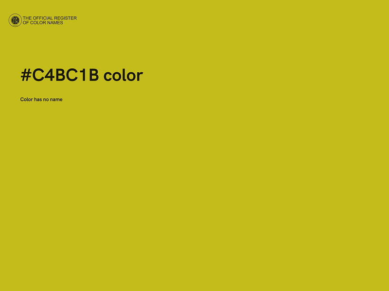 #C4BC1B color image