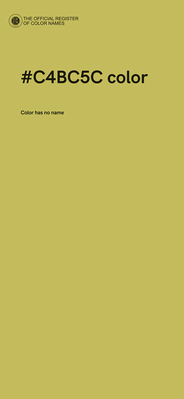 #C4BC5C color image