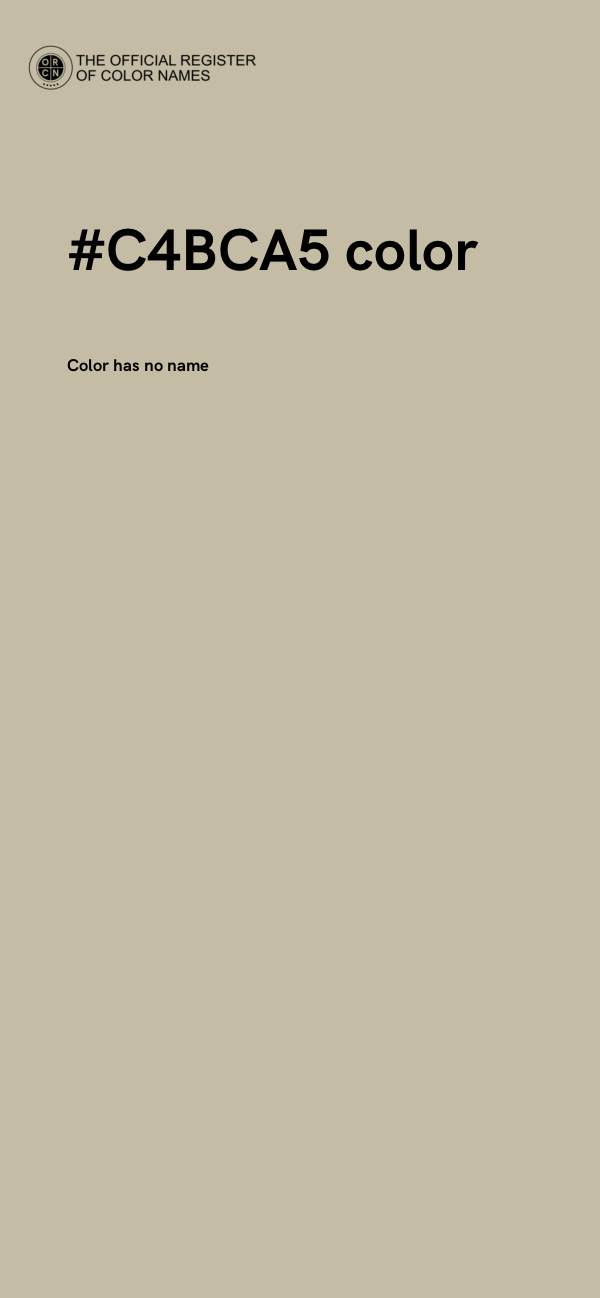 #C4BCA5 color image