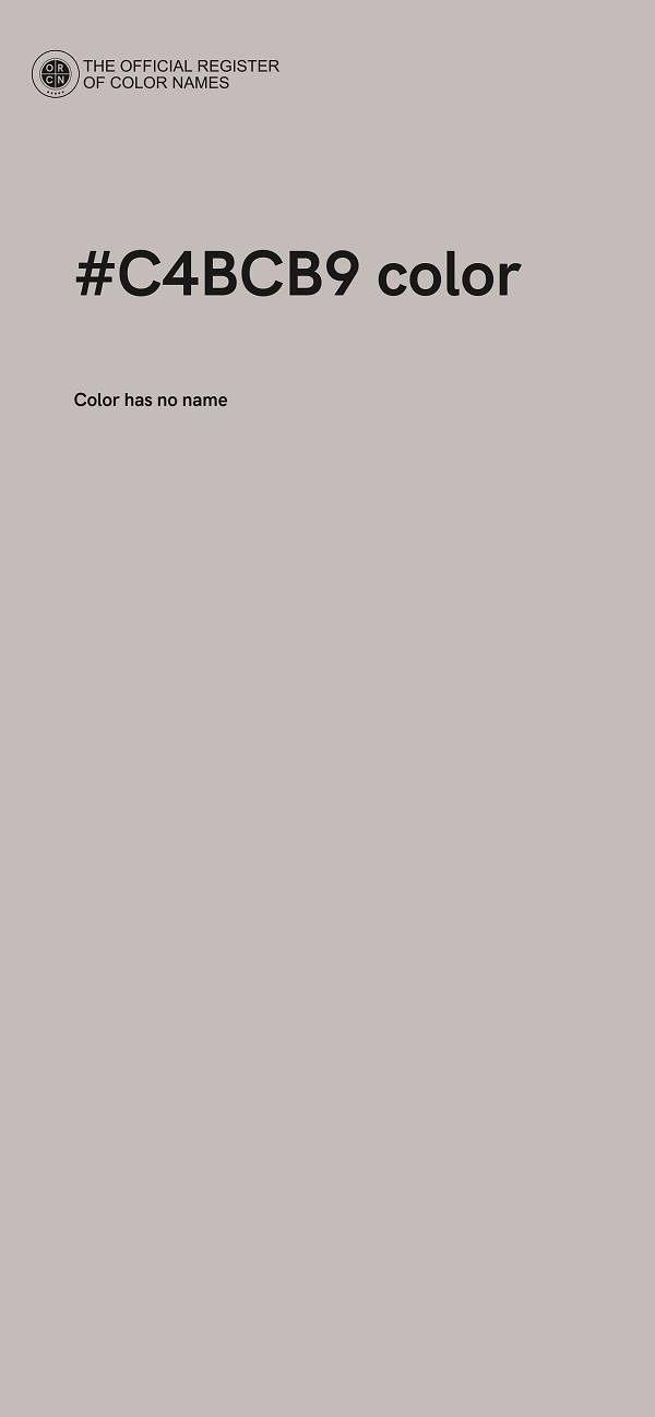 #C4BCB9 color image