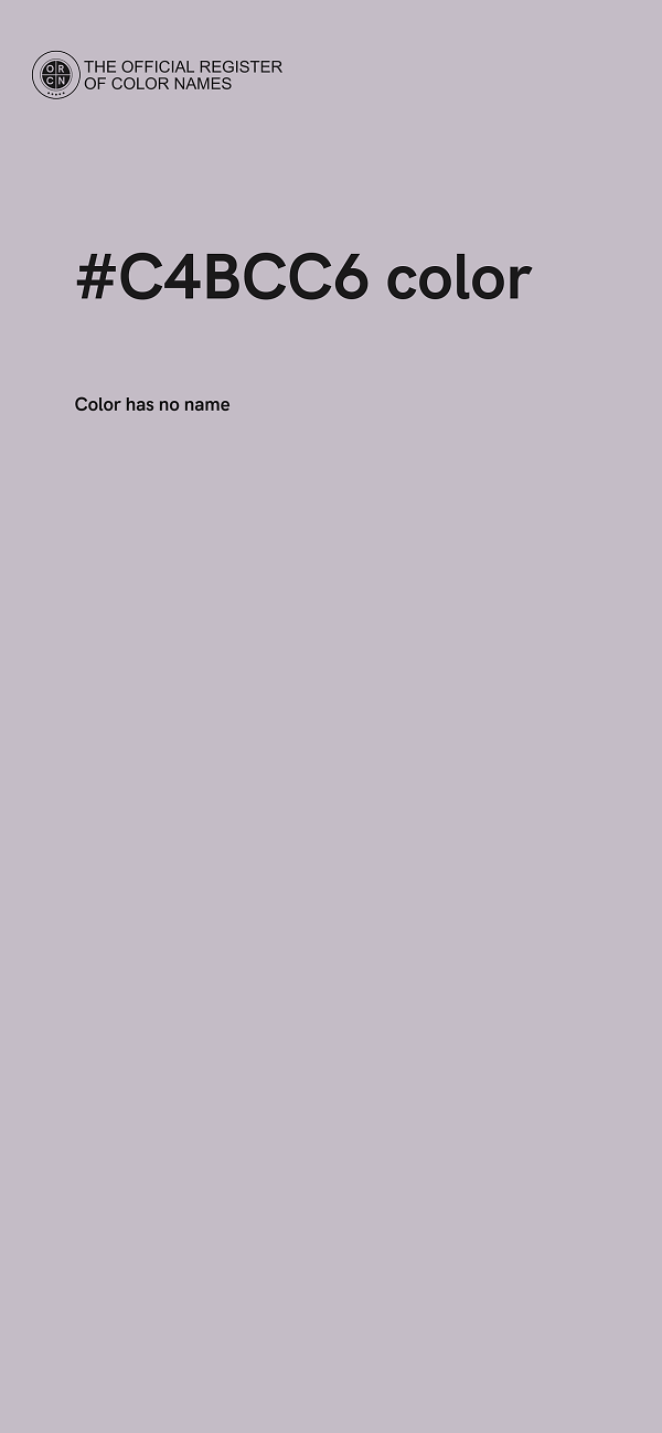 #C4BCC6 color image