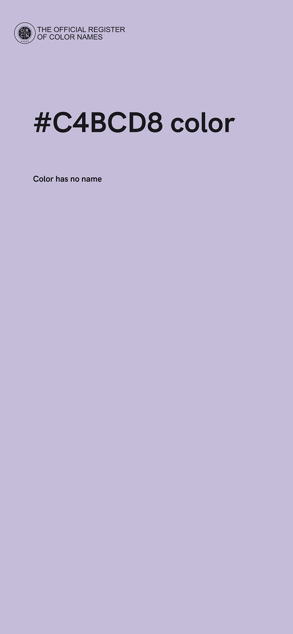 #C4BCD8 color image