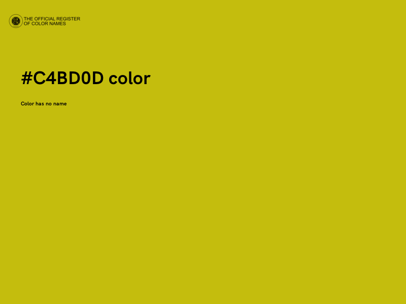 #C4BD0D color image