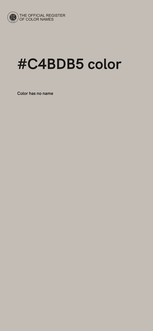 #C4BDB5 color image